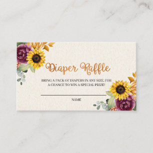 Informações Cartão de Recinto de Fralda de Caimento de Girasso