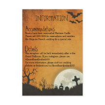 Cartão de refúgio de Halloween para casamento em l