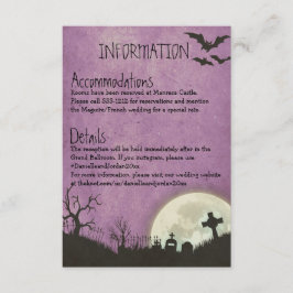 Informações Cartão de refúgio de Halloween para casamento em r