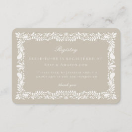 Informações Cartão de Registro de Azulejo Talavera Bege