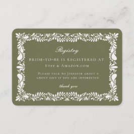 Informações Cartão de Registro de Azulejo Verde de Talavera -