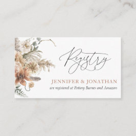 Informações Cartão de Registro de Casamento Boho Floral