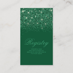 Informações Cartão de Registro de Casamento Crystal Emerald Gl