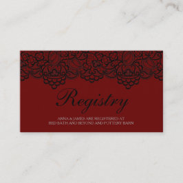 Informações Cartão de Registro de Casamento de Locação Preto e