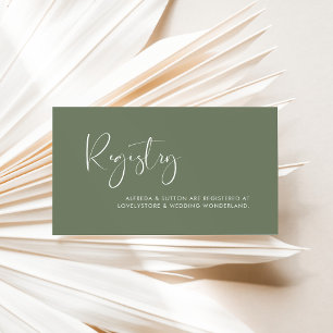 Informações Cartão de registro de casamento Elegante e moderno