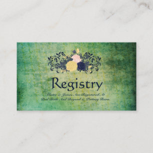 Informações Cartão de Registro de Casamento Floral Rustic Emer