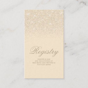 Informações Cartão de Registro de Casamento Glitter Crystal Ch