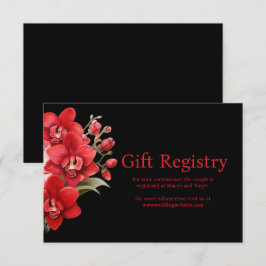 Informações Cartão de Registro de Casamento Red Orchids