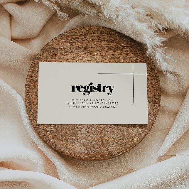 Informações Cartão de registro de casamento simples e elegante (Criador carregado)