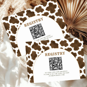 Informações Cartão de Registro de Chá de Bebê Cowboy Impress