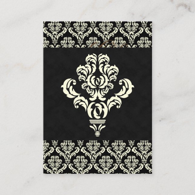 Informações Cartão de Registro de Presente de Casamento Damask (Frente)