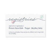 Cartão de Registro de Presente Simples para Chás d