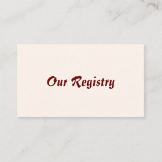 Informações Cartão de Registro Personalizado de Noiva e Noivo