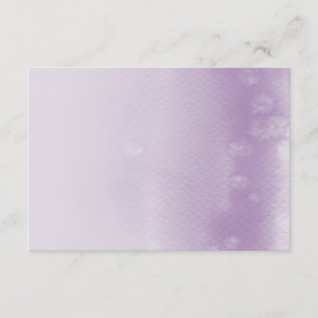 Informações CARTÃO DE REGISTRO :: roxo aquarela sombreado (Frente)