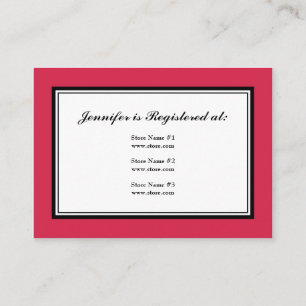 Informações Cartão de Registro Tuxedo em Vermelho Clássico