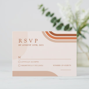 Informações Cartão de resposta casamento Arco Boho Abstrato