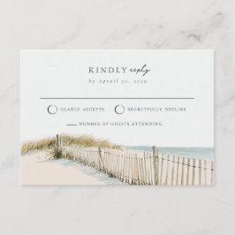 Informações Cartão de Resposta de Casamento Cape Cod Dune Coas