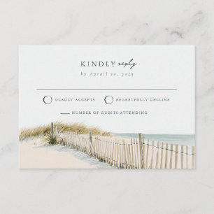 Informações Cartão de Resposta de Casamento Cape Cod Dune Coas