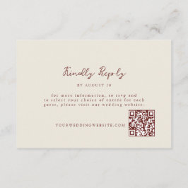 Informações Cartão de Resposta de Casamento Código QR de Pinhe