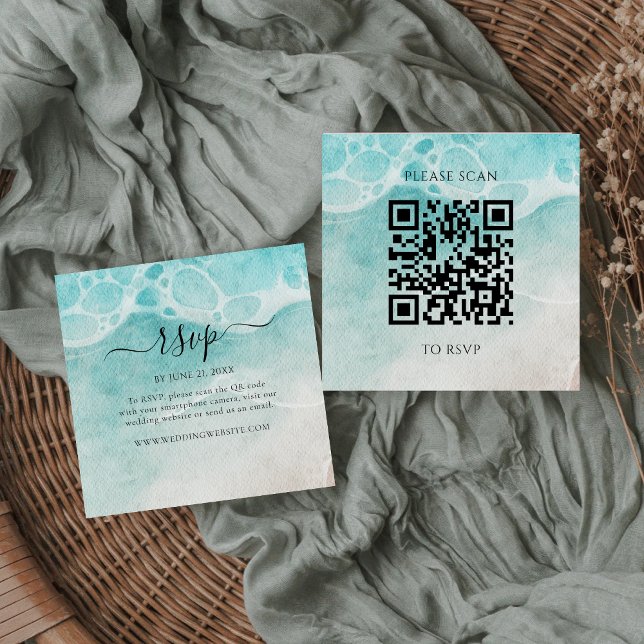 Informações Cartão de Resposta de Casamento com Código QR da M (Criador carregado)