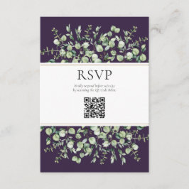 Informações Cartão de Resposta de Casamento com Código QR de E