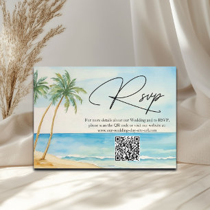 Informações Cartão de Resposta de Casamento com Código QR de P