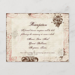 Informações Cartão de Resposta de Casamento com Redemoinho de