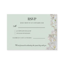 Cartão de Resposta de Casamento Elegant Flora