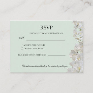 Informações Cartão de Resposta de Casamento Elegant Flora