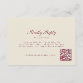 Informações Cartão de Resposta de Casamento em Código QR de Ab