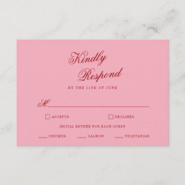 Informações Cartão de Resposta de Casamento em Letra de Forma 