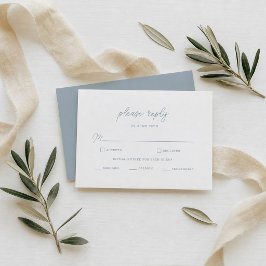 Informações Cartão de Resposta de Casamento em Script Limpo e 