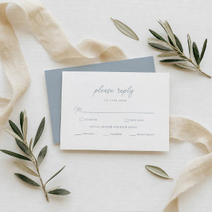 Informações Cartão de Resposta de Casamento em Script Limpo e 