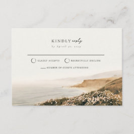 Informações Cartão de Resposta de Casamento Misty Cape Cod Ros