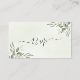 Informações Cartão de Resposta de Casamento Modern Sage Greene