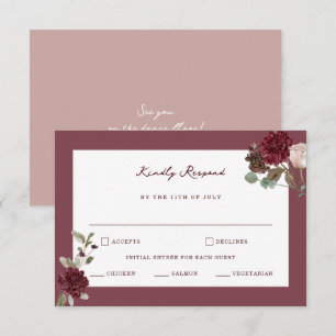 Informações Cartão de Resposta de Casamento Moody Floral Fine