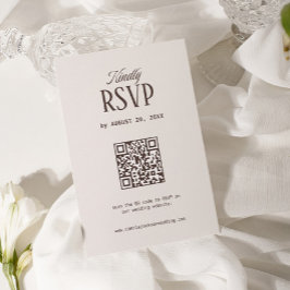 Informações Cartão de Resposta de Casamento Old Money Creme e 