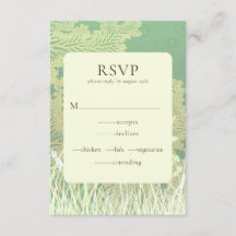 Cartão de Resposta de Casamento Paisagem País Flor