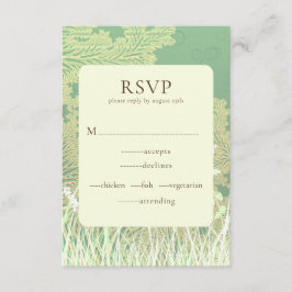 Informações Cartão de Resposta de Casamento Paisagem País Flor