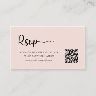 Informações Cartão de Resposta de Casamento Rosa Simples Enclo