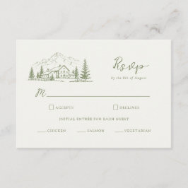 Informações Cartão de Resposta de Casamento Sage Mountain