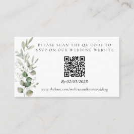 Informações Cartão de Resposta de Código QR de RSVP de Casamen