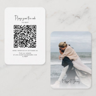 Informações Cartão de Resposta de RSVP com Código QR de Script