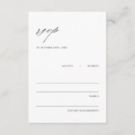 Informações Cartão de Resposta de RSVP de Casamento Minimalist
