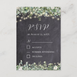 Informações Cartão de Resposta de Verde Eucalipto   Botânico R