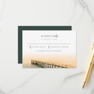 Informações Cartão de Resposta para Casamento em Aquarela do P