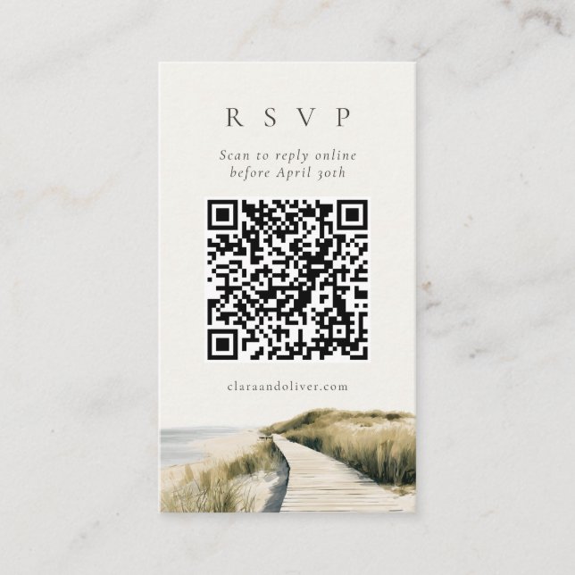 Informações Cartão de Resposta QR Code Cape Cod Ivory Sand Oce (Frente)