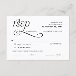 Informações Cartão de Resposta RSVP Clássico Elegante