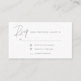 Informações Cartão de Resposta RSVP Simples Moderno
