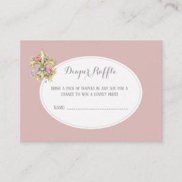 Informações Cartão de rifa de fralda Fleur de Lys Baby Shower